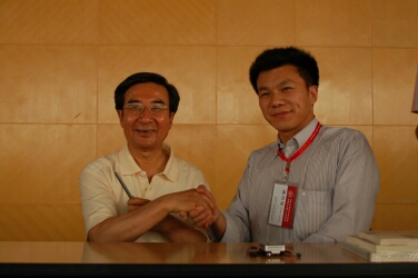 王加喜老师与河北省书协主席旭宇合影